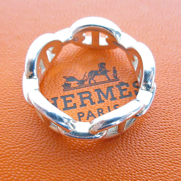Hermes HERMES Ring Chaine d'Ancre Silver 925 Men's Women's s0622a - Picture 1 of 5